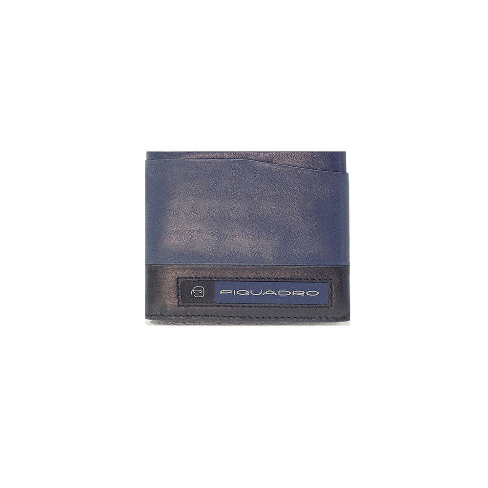 Cartera de piel, Piquadro, modelo PU5189W105R/BLU en color azul marino