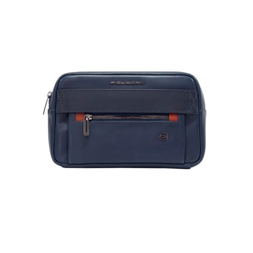 Leather Belt Bag Piquadro CA5559W110/BLU Color Navy Blue