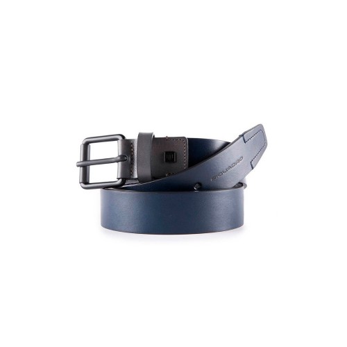 Cinturón de piel, Piquadro, modelo CU4802W97/BLU, en color azul marino