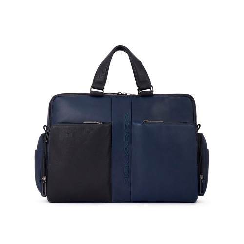 Leather Briefcase Piquadro CA5657S118/BLU Color Navy Blue