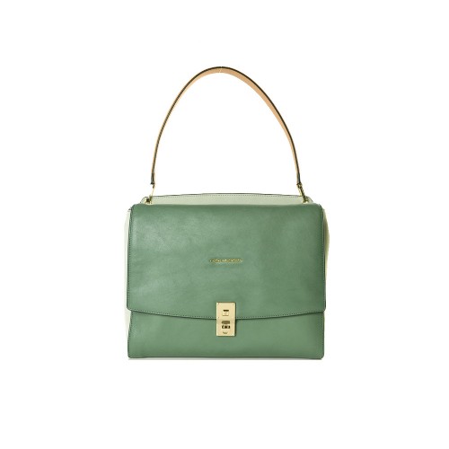 Leather Bag Piquadro BD5276DF/VE Color Green