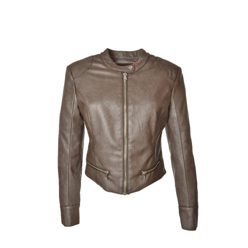 Eco-Leather Jacket Freedomday DALILA FL Color Brown