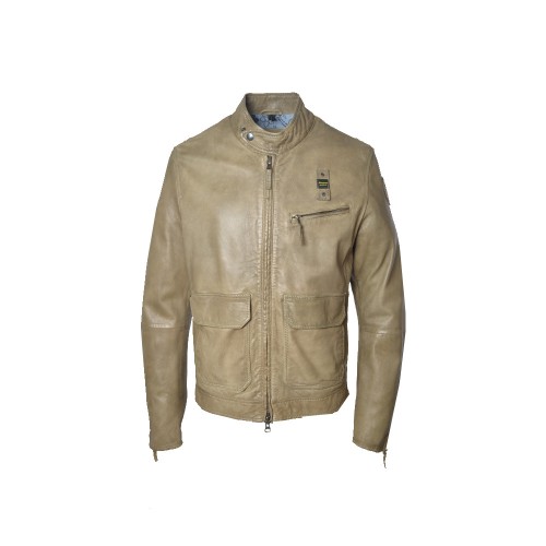 Leather Jacket Blauer SBLUL02001 Color Laurel Green