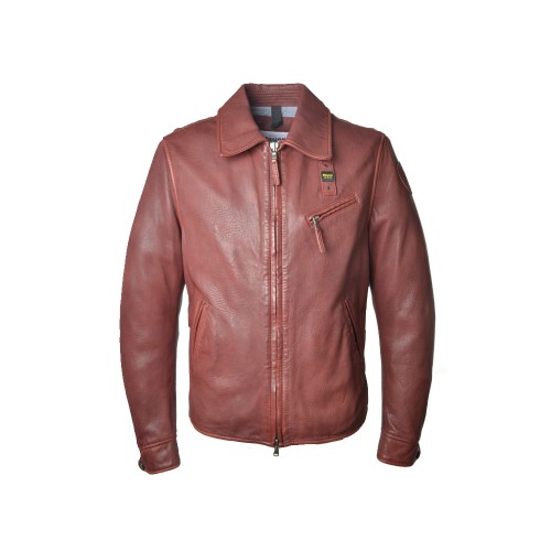 Leather Jacket Blauer SBLUL02231 Color Garnet