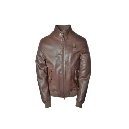 Leather Jacket Blauer SBLUL02165 Color Dark Brown