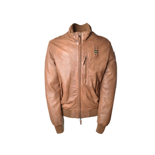 Leather Jacket Blauer SBLUL02004 Color Brown