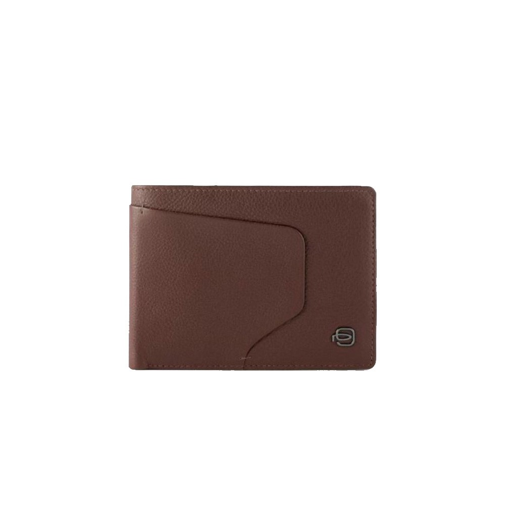 Leather wallet, Piquadro, model PU1392AOR/TM, in brown
