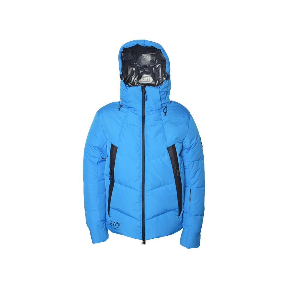 Ski technical jacket, EA7 Emporio Armani, model 6LPG10 PN3ZZ, in blue