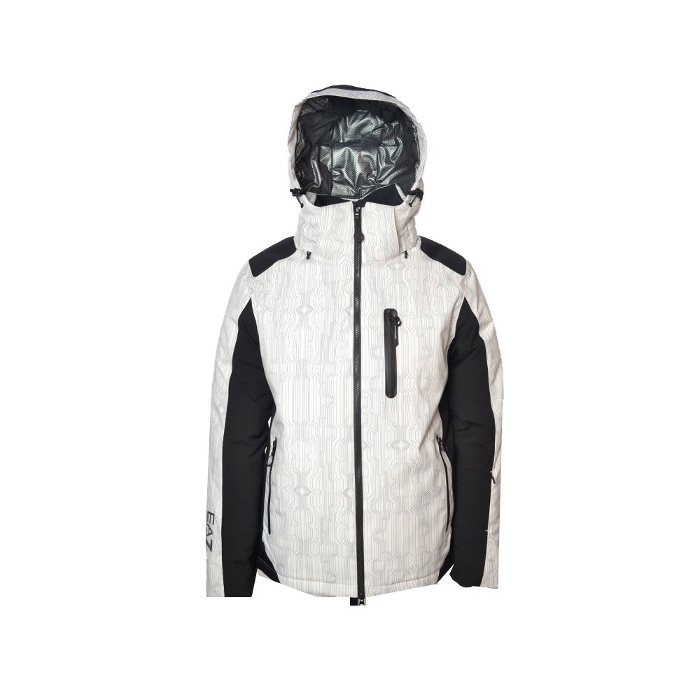 Ski technical jacket, EA7 Emporio Armani, model 6LPG16 PN45Z, in white