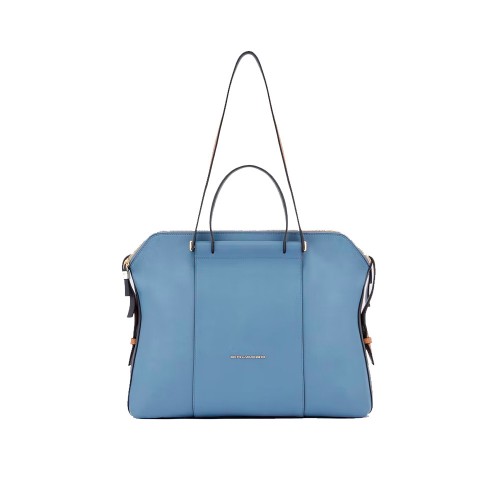 Leather Bag Piquadro BD4574W92/AZCU Color Blue