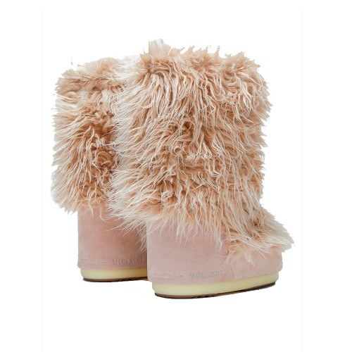 High boots, MOON BOOT, model ICON FAKE FUR 14027900, in pink