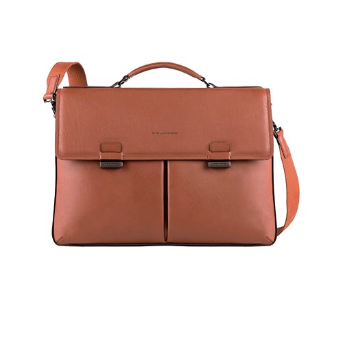 Leather briefcase, Piquadro, model CA4286W86/CU, in leather color