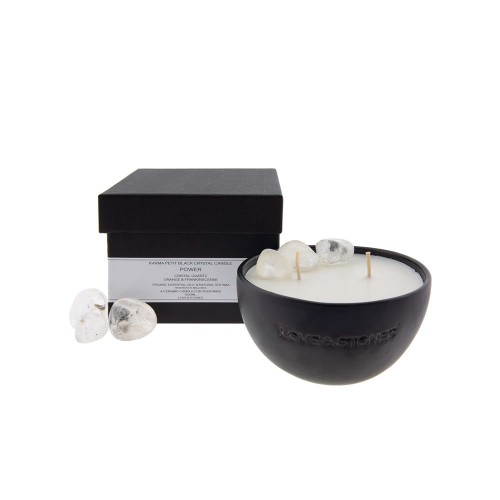 Candle Love & Stones 20284 Black Ceramic Power with...