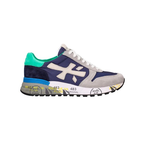 Sneakers Premiata Mick 6165 Color Navy and Green