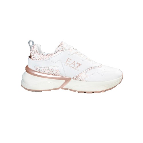 Sneakers, EA7 Emporio Armani, X7X007 XK310 S347, in bianco e oro rosa
