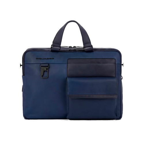 Leather Briefcase Piquadro CA5981S123/BLU Color Blue