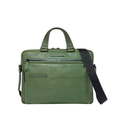 Leather Briefcase Piquadro CA4098S122/VE Color Green