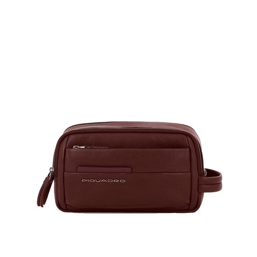 Leather Toiletry Bag Piquadro BY6021S122/TM Color Brown