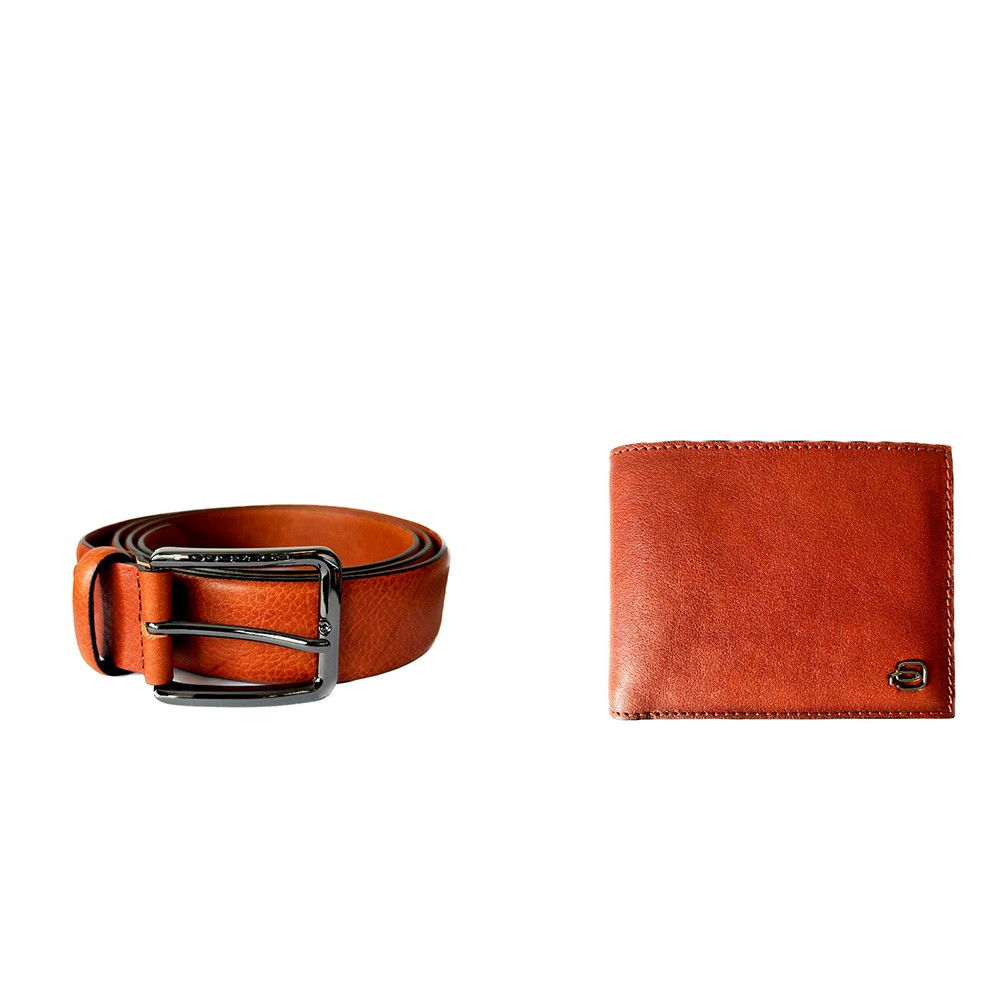 Box de cinturón y cartera de Piel Piquadro CUBOX14B3R/CU en color cuero