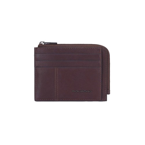 Leather Card Holder Piquadro PP4822W116R/M Color Brown