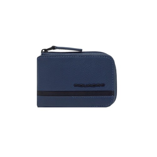 Leather Card Holder Piquadro PU5892W117R/BLU Color Navy