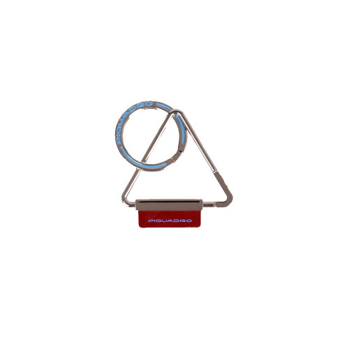 Portachiavi Piquadro PC4566B2/R Colore Metallizzato e Rosso
