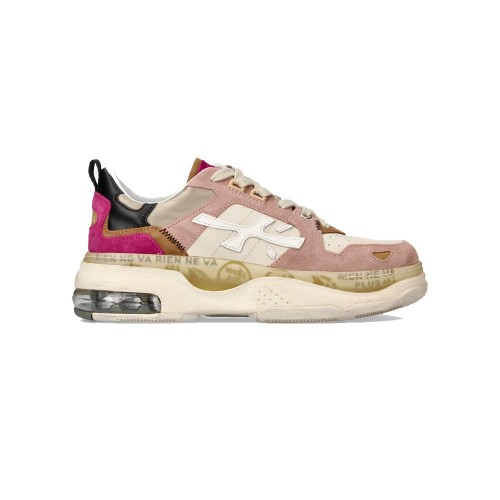 Sneakers Premiata DRAKED 266 Color Pink and Beige