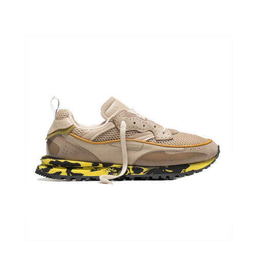 Sneakers Hidnander THREEDOME ZERO 176 Color Beige and Yellow