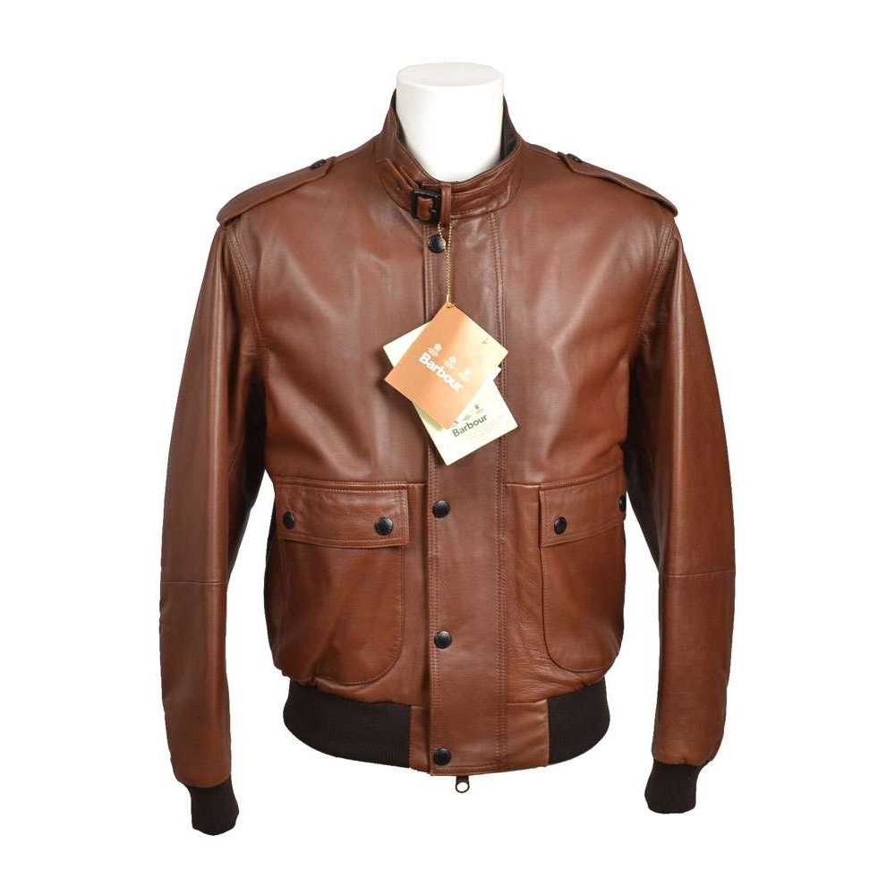 Leather Jacket de piel Barbour A434 Color Brown