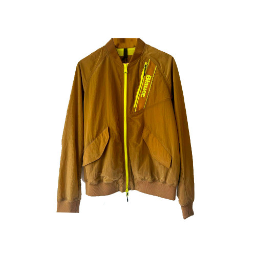 Jacket / Bomber Blauer SBLUC01092 Color Brown and Yellow