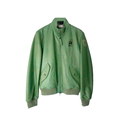 Leather Jacket Blauer SBLUL02183 Color Khaki