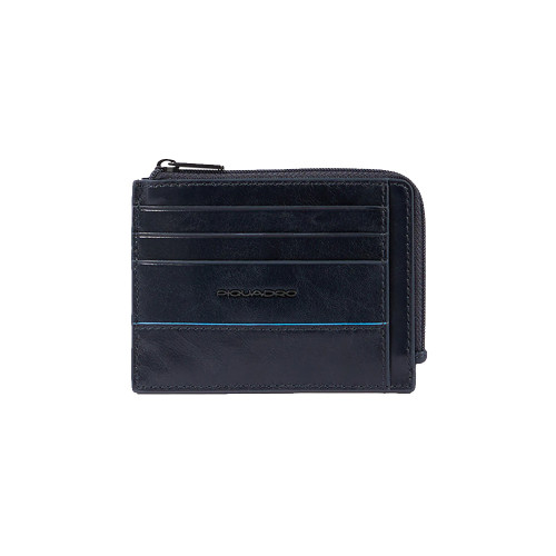 Leather Card Holder Piquadro PP4822B2VR/BLU Color Navy