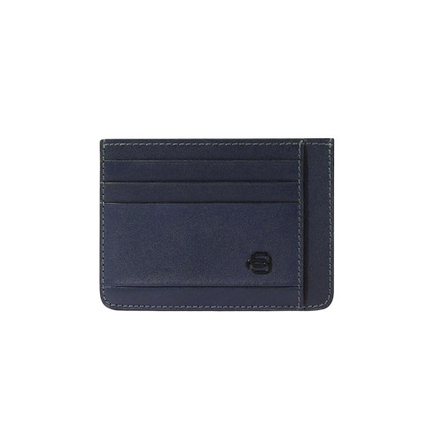 Leather Card Holder Piquadro PP2762S130R/BLU Color Navy