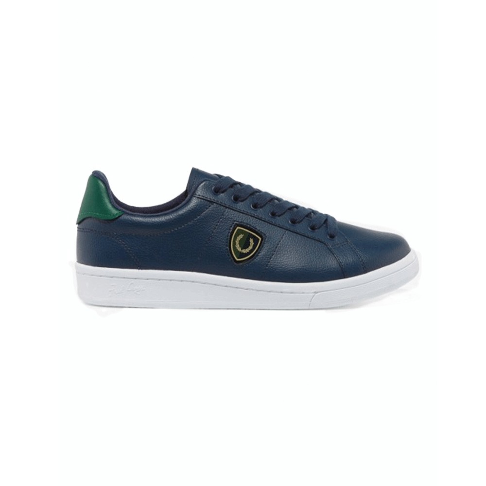 Leather sneakers, Fred Perry, model B5179, colour navy blue color