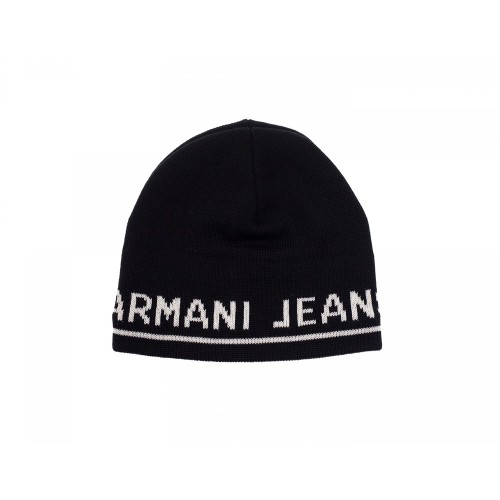 Gorro Armani Jeans CD119 Color Negro y Letras de la Marca...