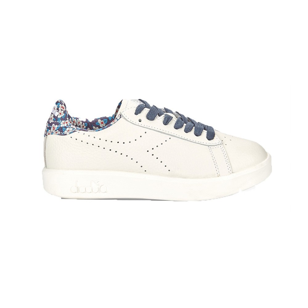 Leather Sneakers Diadora Game Liberty 171908 20006 Color White and Floral  Pattern