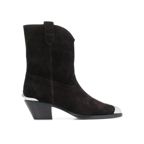 Suede ankle Boot ASH Famous África Color Dark Brown