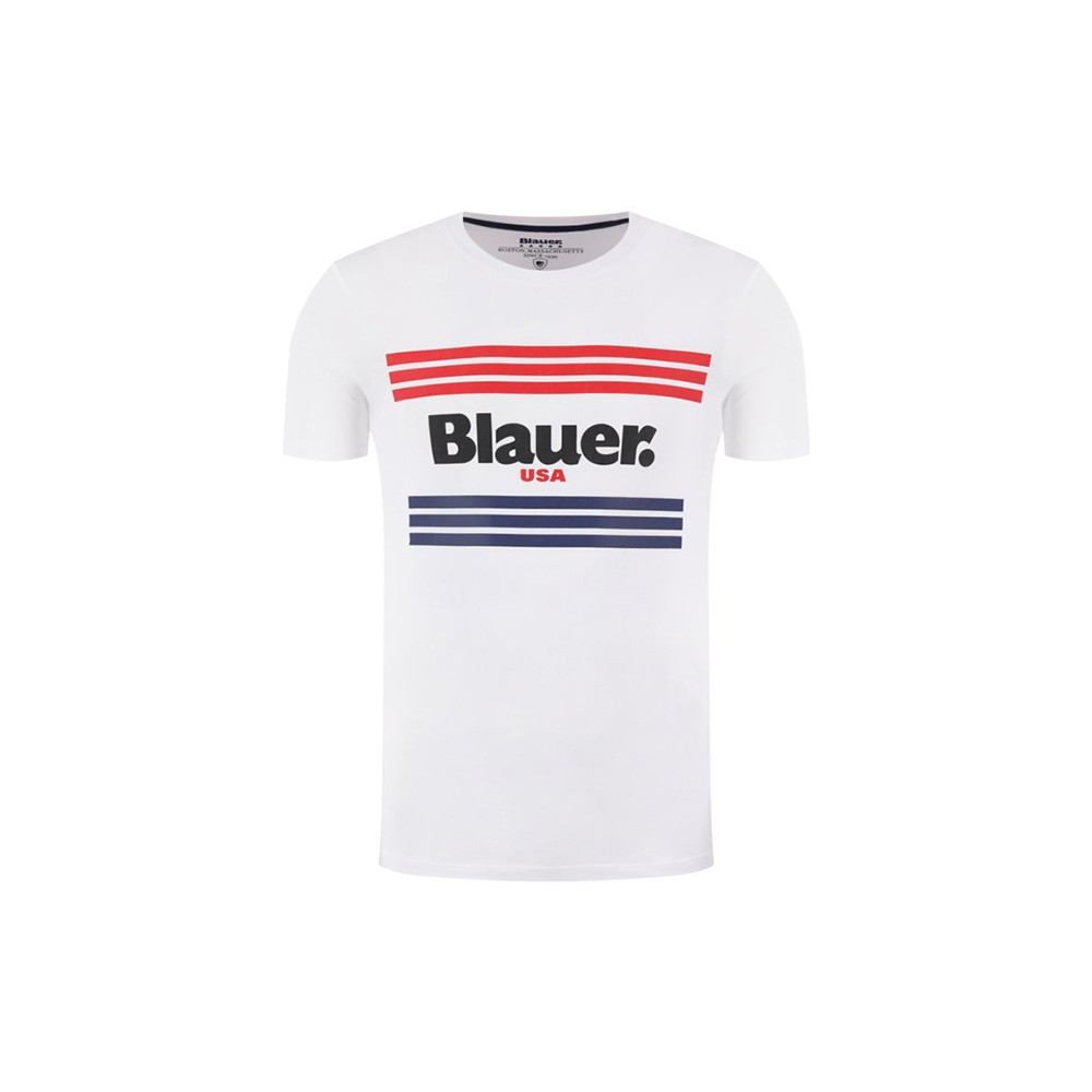 Short-sleeved T-Shirt men , Blauer, model 20SBLUH02178 colour white