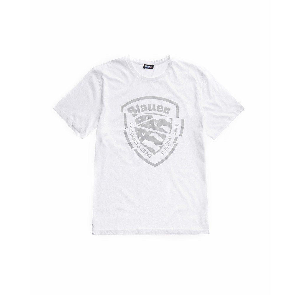 T-Shirt manica corta uomo Blauer 20SBLUH02260 colore bianco