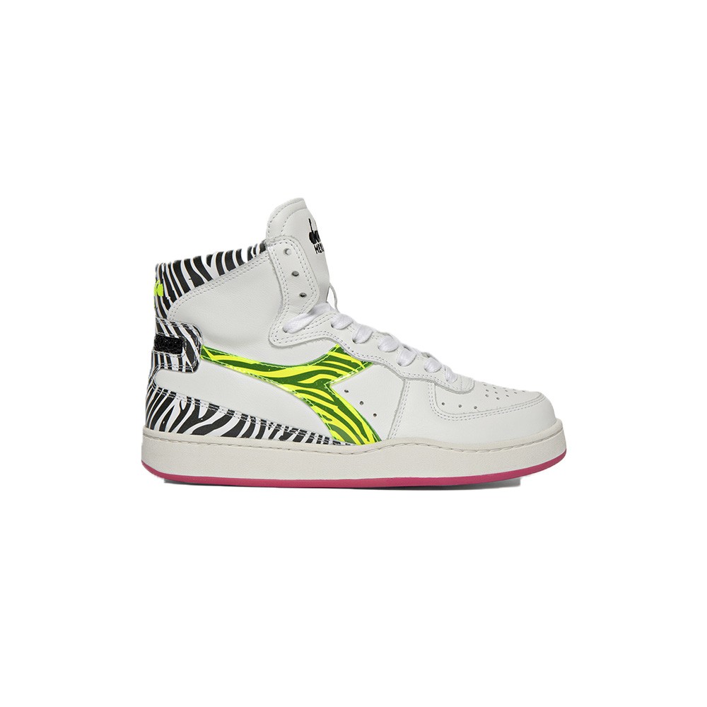 Sneakers de Piel Diadora Heritage 175807 MI BASKET H ANIMALIER W Color  White and With and Animalier Zebra Print