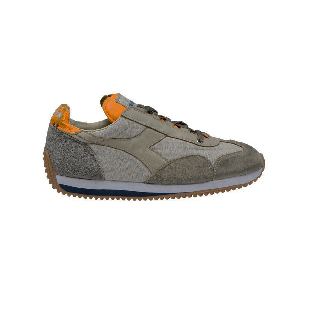 Sneakers Diadora Heritage 174736 EQUIPE H DIRTY STONE WASH EVO Color Grigio  e Arancio