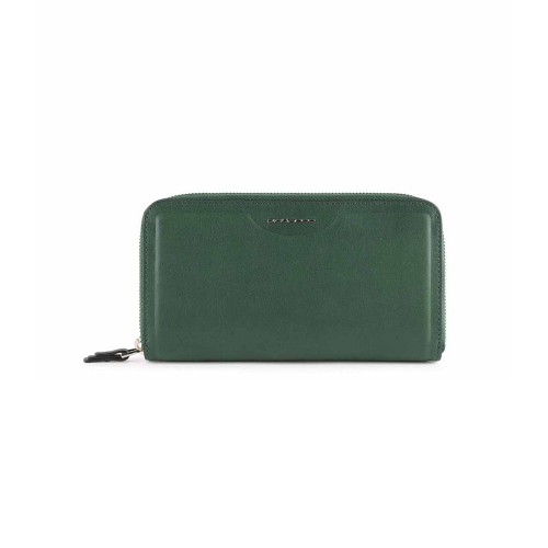 Leather Purse Piquadro PD1515W102R/VE Color Green