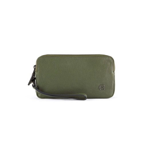 Leather handbag Piquadro AC5186B3/VE Color Green