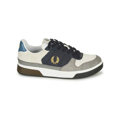 Suede sneakers, Fred Perry, model B8294, colour white and navy blue